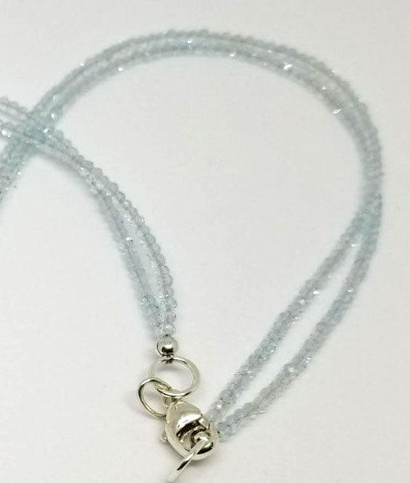 Blue Topaz Gem Bead Necklace - Tempi Design Studio